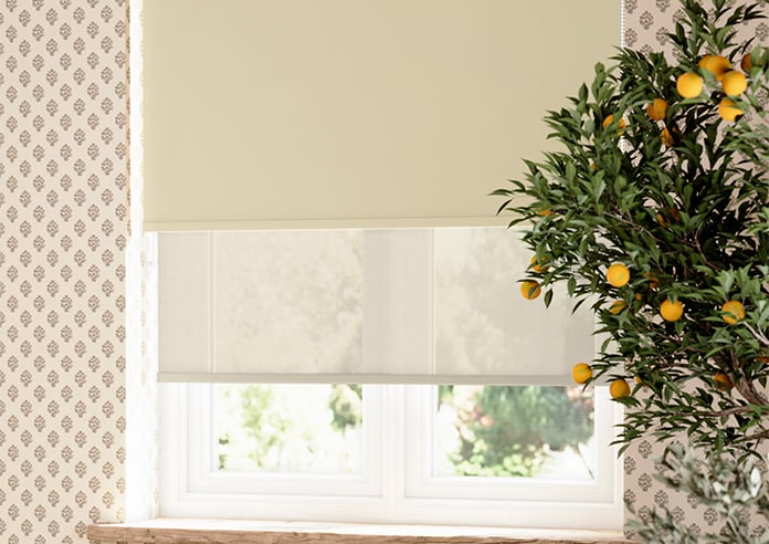 Rimini (Blackout), Mocha & Texen Truffle - Double Roller Blind - Image 5